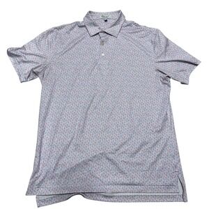 Peter Millar Mens Summer Comfort Polo Shirt Cocktail Light Pink Size M